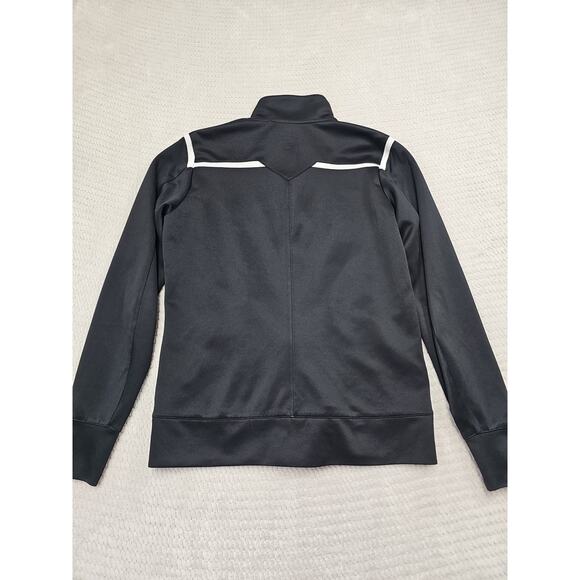 Nike Sweatshirt Womens Large Black Track Jacket Full Zip - Picture 6 of 7